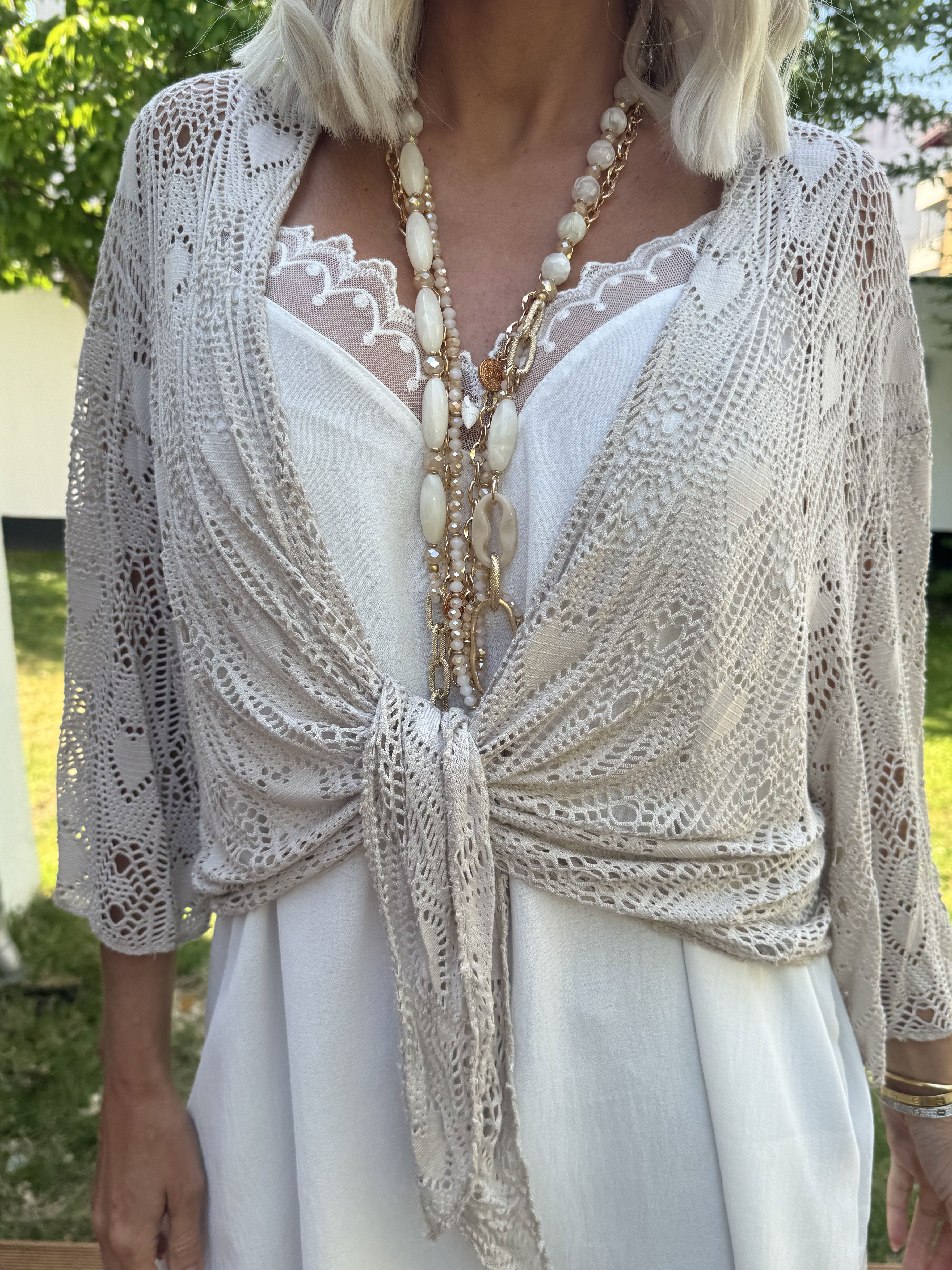 Castilla - Kort hæklet cardigan